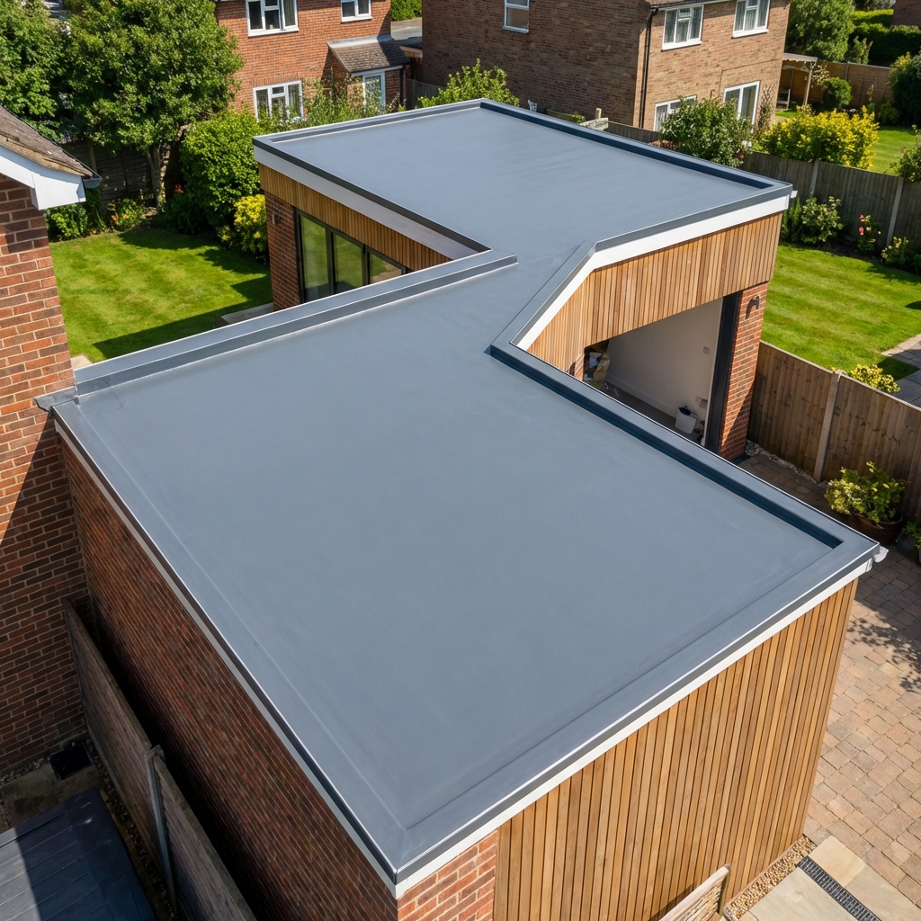 GRP Fibreglass Flat Roof Installation